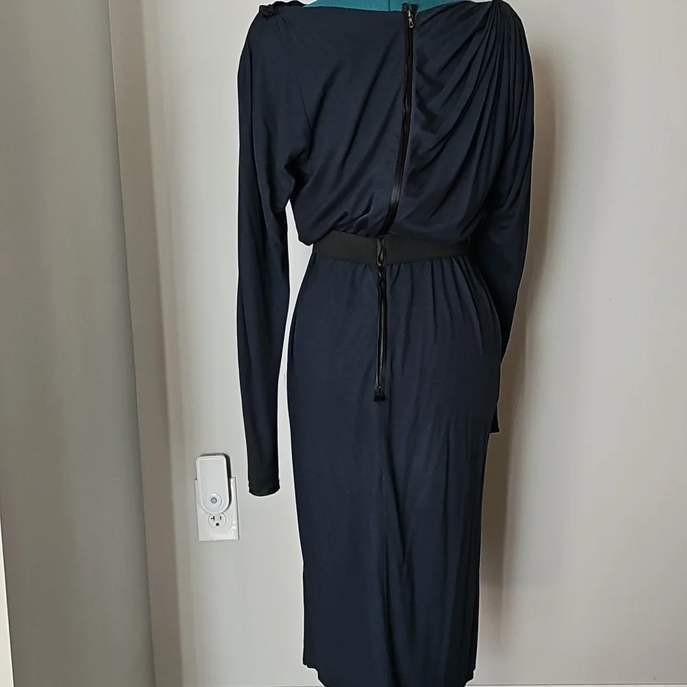 Lanvin Midnight Blue Fabric. Wool Blend. Sz Med. - Picture 3 of 10
